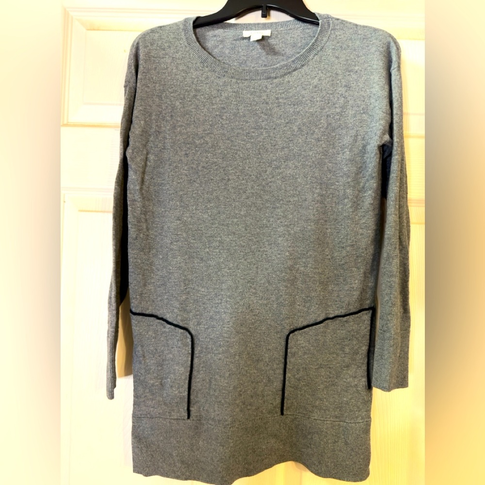 EUC Caslon Gray Crew Neck Sweater Modern Knit Size‎ S